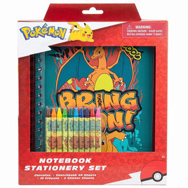 Pokemon Charizard Notebook Stationery Gift Set with Crayons