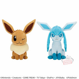 Pokemon Mofugutto Plush「Eevee Friends」-Set of 2～Eevee &Glaceon～-Japan Version