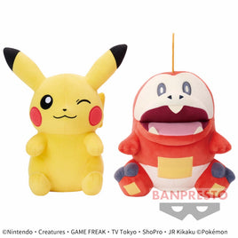 Pokemon Mofugutto "Take Me with You" Plush Set-Pikachu&Fuecoco-Set of 2-Japan Version