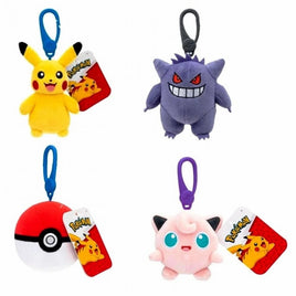 Pokémon Plush Clip-On Assortment-set of 6-NEW