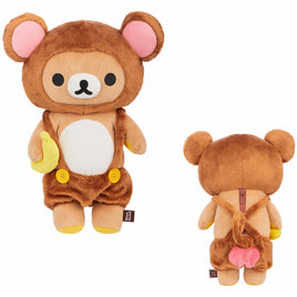 Rilakkuma in Monkey Overall Holding Banana Plush