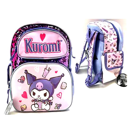 arc en ciel kids backpack Accessory Innovations Girl's Kuromi 12 Inch 3D Backpack with Side