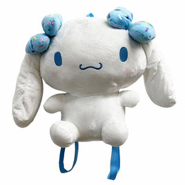 SANRIO CINNAMOROLL with BLUE RIBBON 14" SITTING POSE PLUSH BACKPACK