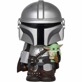 STARS WARS THE MANDALORIAN AND GROGU FIGURAL COIN BANK