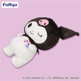 Sanrio Characters Kuromi Holding Cupcake Manpuku! Napping Super BIG DX Plush-Japan Version