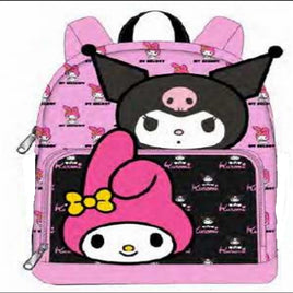 Sanrio Characters Kuromi & My Melody PU Leather Mini Backpack