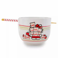 Sanrio Hello Kitty x Nissin Cup Noodles 20 Ounce Ramen Bowl and Chopstick Set