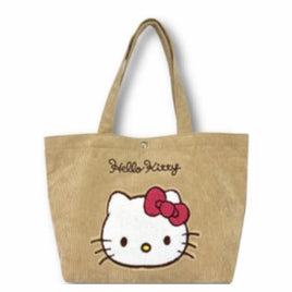 Sanrio Hello Kitty in Tan Corduroy Multi Purpose Tote Bag-Japan Imports