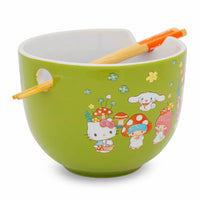 Sanrio Hello Kitty and Friends Mushroom Crew Ceramic Ramen Bowl Set