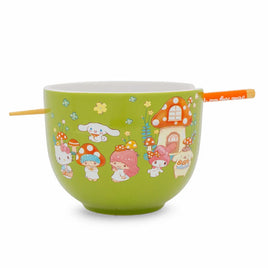 Sanrio Hello Kitty and Friends Mushroom Crew Ceramic Ramen Bowl Set