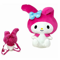 Sanrio My Melody with Blue Bow 14 Inch Sitting Pose Plush Backpack