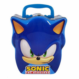 Sonic Head Shaped Carry All Tin Box with Handle