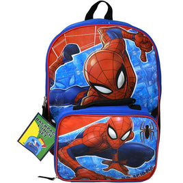 Spiderman 16 "  School Backpack with Detachable Lunch Bag