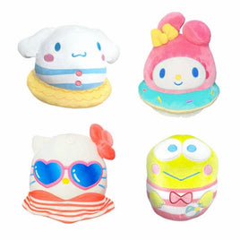 Squishmallows Sanrio Characters Pool Party 8 Inch Plush Asst-Set of 4