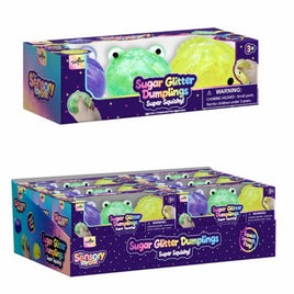 Sugar Glitter Dumplings with 3D Animal Ear 3pk Squishy Toy Asst-12pcs PDQ