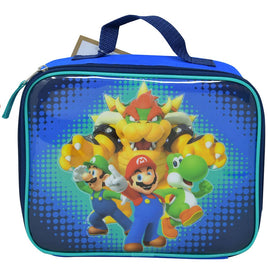 Super Mario Group Blue Rectangle Lunch Bag