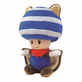 Super Mario Series Flying Squirrel Blue Toad 9" Plush-Sanei