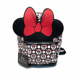 Disney Minnie Mouse 10 Inch Deluxe PU Leather Mini Backpack with 3D Ears