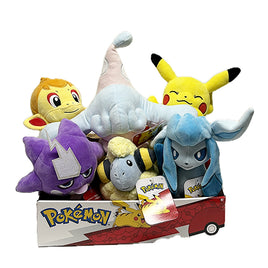 POKEMON 8 INCH PLUSH ASST Set of 6 PDQ  Style #95217-YB