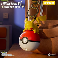 POKEMON 3" POKEBALL LUMINOUS LIGHTUP KEYCHAIN ASST set of 4