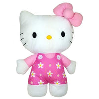 Hello Kitty Pink Flower  Overalls LG  Plush Back Pack