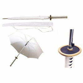 Choju (longevity) Samurai Handle Sword Umbrella-White