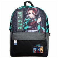 Demon Slayer Checker Print Backpack w/ Laptop Pocket