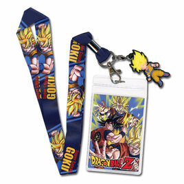 DRAGON BALL Z SS GOKU LANYARD w/ ID HOLDER & CHARM