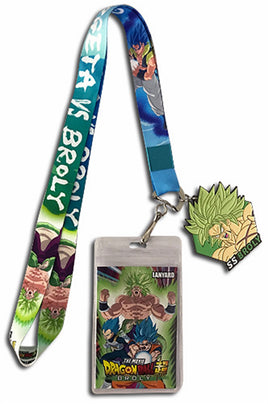 Dragon Ball Super Broly Lanyard w/ ID Holder & Metal Charm