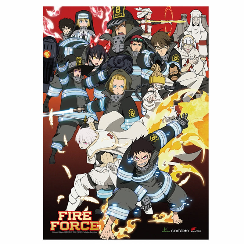 FIRE FORCE-KEY ART_GROUP WALL SCROLL| CASA MANGA