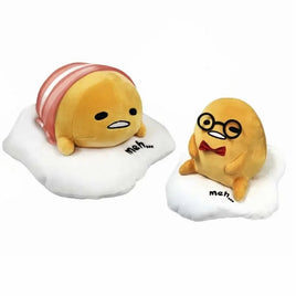 GUDETAMA - 10IN WITH BACON AND GLASSES PLUSH SET-Set of 2
