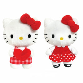 HELLO KITTY - 10.5 IN RED DRESSED HELLO KITTY PLUSH SET-Set of 2