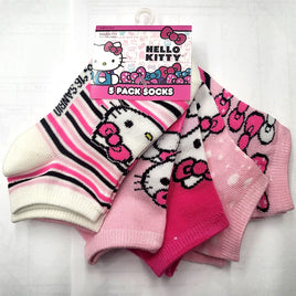 Sanrio Hello Kitty Kids 5pk Socks(Size 6-8.5)-Ver A-Pink/White