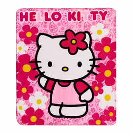 Hello Kitty Flower Fleece Blanket