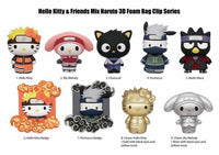 Hello Kitty + Naruto 3D Foam Keyring Bag-24pcs PDQ