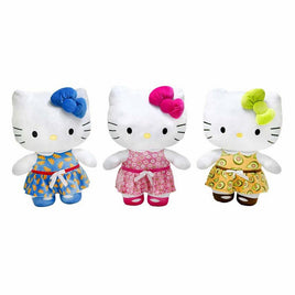 Hello Kitty with Patterned Dress 14 inch Plush Asst-set of 3