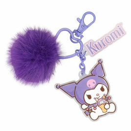 KUROMI MULTI-CHARM & POM POM METAL KEYCHAIN