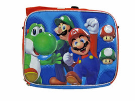 Super Mario Blue/Red Cooler Lunch Bag w/ Long Strap