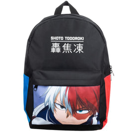 My Hero Academia Todoroki Color Block Backpack w/Laptop Pocket