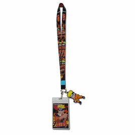 NARUTO - NARUTO UZUMAKI FIRE MOON LANYARD w/ ID HOLDER & CHARM