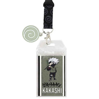 Naruto Kakashi Rubber Charm Lanyard w/ ID Holder