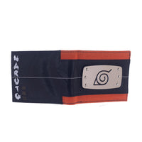 Naruto Metal Badge Pu And Canvas Bifold Wallet