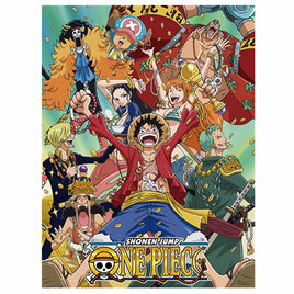 ONE PIECE - GROUP W/ MONEY SUBLIMATION THROW BLANKET