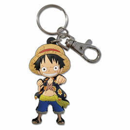 One Piece Luffy w/ Action PVC Keychain