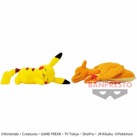 Pokemon Sleeping Big Plush - Pikachu & Charizard-Set of 2-Japan Version