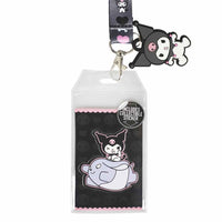 SANRIO KUROMI & BAKU SUBLIMATED LANYARD W/ CHARM & ID HOLDER