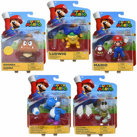 Super Mario 4 Inch Action Figure Asst in Blister-W. 27-Set of 12
