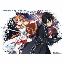 Sword Art Online-Kirito&Asuna Bursting Out Wall Scroll