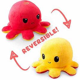 TeeTurtle™:Reversible Octopus Plush-Red&Yellow