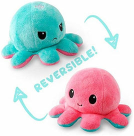 TeeTurtle™:Reversible Octopus Aqua/Light Pink